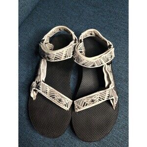 Teva Women Size 8 Original Universal Sandals Boomerang White Grey Black 1003987
